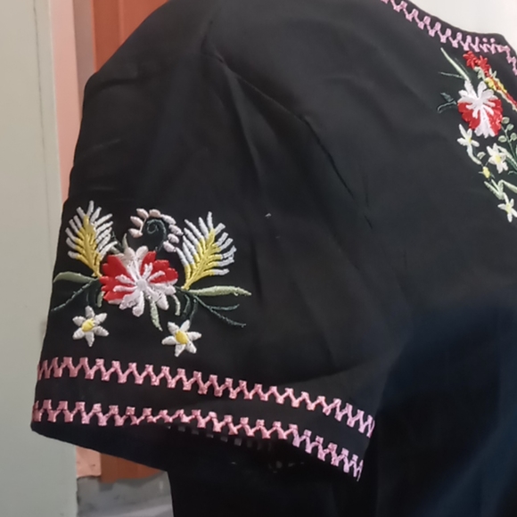 Amazonia Embroidered Tull Crop Blouse main image 0